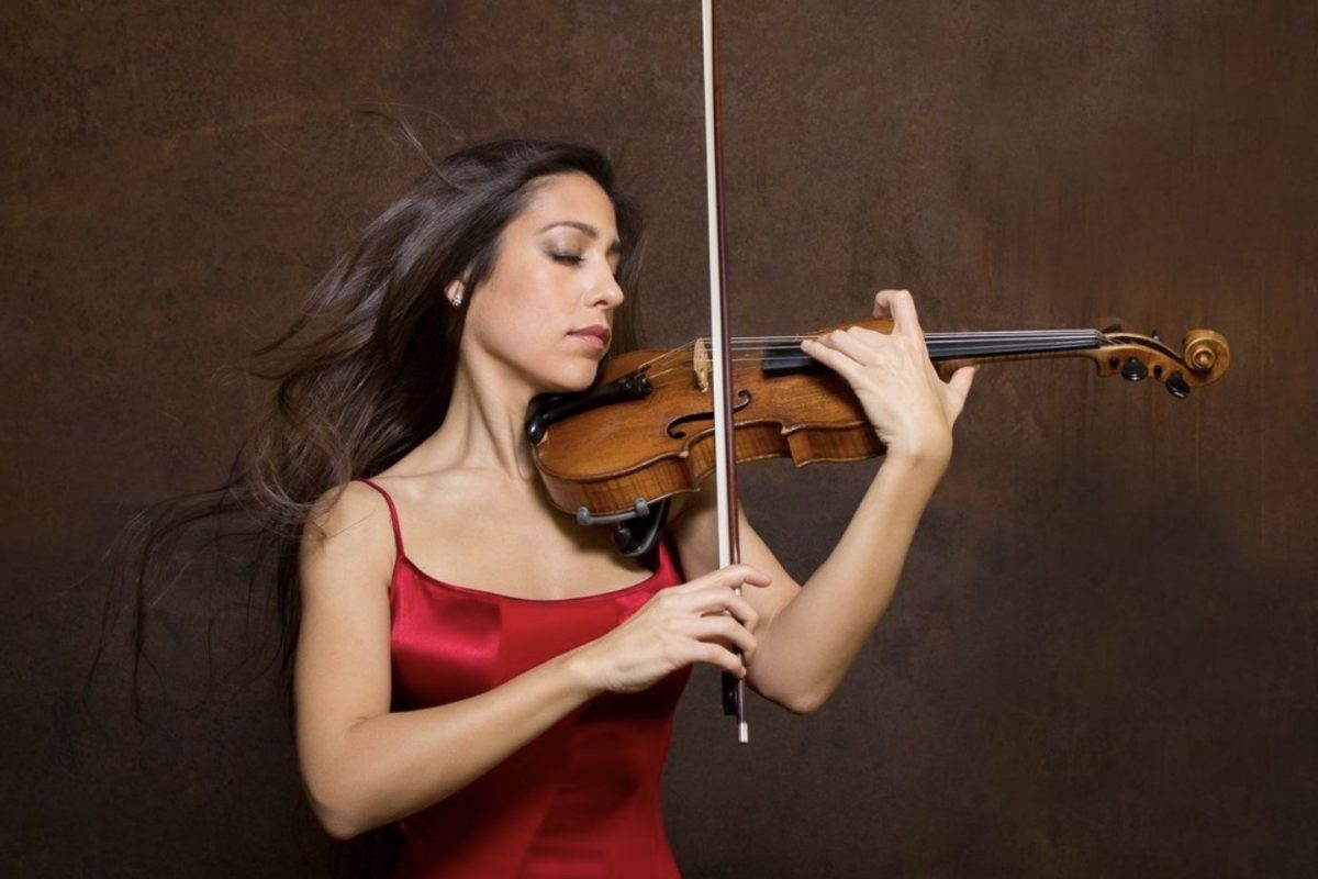 Leticia Moreno with her Two-and-a-Half Century Old Violin at CRR.