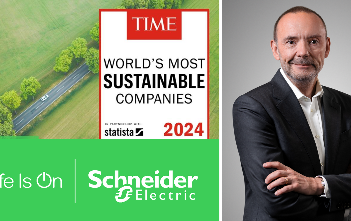 Schneider Electric has topped the “World’s Most Sustainable Companies for 2024” list by TIME magazine and Statista